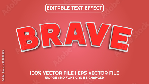 Editable text effect modern 3d and minimal font style