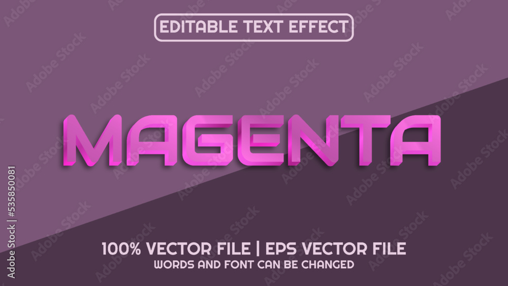 Fototapeta premium Editable text effect modern 3d and minimal font style