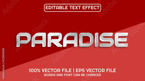 Editable text effect modern 3d and minimal font style