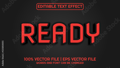 Editable text effect modern 3d and minimal font style
