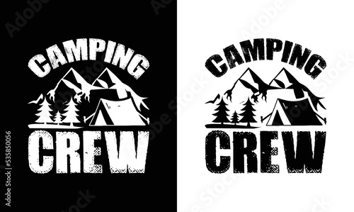 Camping Crew T shirt design  typography