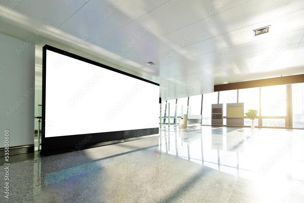 Blank billboard in a chinese airport Blank billboard in a chinese airport
