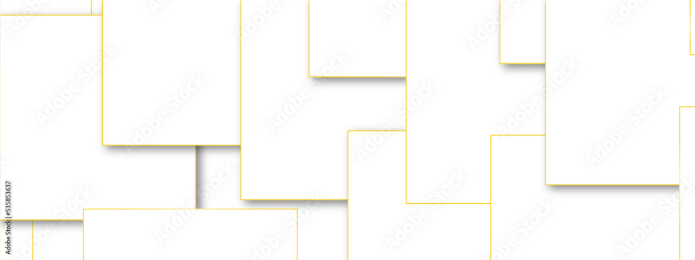 Abstract modern colorful yellow geometric overlapping square pattern, design of technology background with shadow. Vector illustration. You can use for add, poster, template, banner, wallpaper Abstract modern colorful yellow geometric overlapping square pattern, design of technology background with shadow. Vector illustration. You can use for add, poster, template, banner, wallpaper