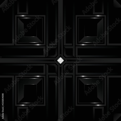 seamless vector illustration black geometric pattern