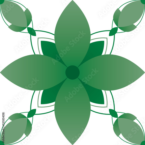 seamless vector illustration floreal and geometric pattern	