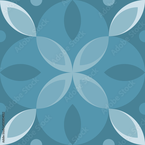 seamless vector illustration floreal and geometric pattern	
