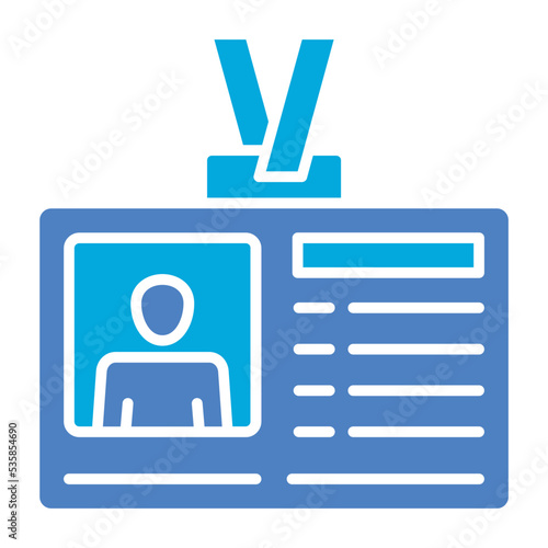 Id Card Glyph Two Color Icon