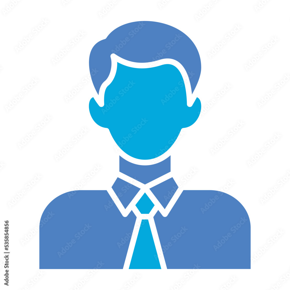 Employee Glyph Two Color Icon