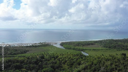 Wallpaper Mural drone take from the beach to the waterfall, global warming in brazil Torontodigital.ca