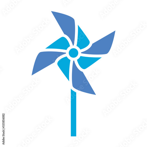 Pinwheel Glyph Two Color Icon