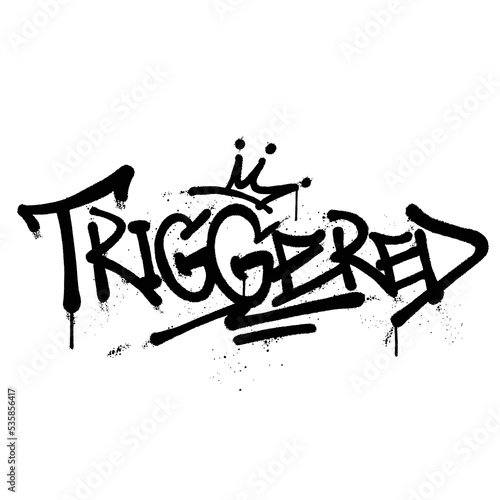 Graffiti spray paint Word Triggered Isolated Vector