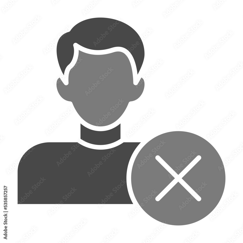 Rejected Greyscale Glyph Icon Rejected Greyscale Glyph Icon