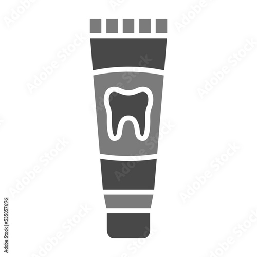 Toothpaste Greyscale Glyph Icon