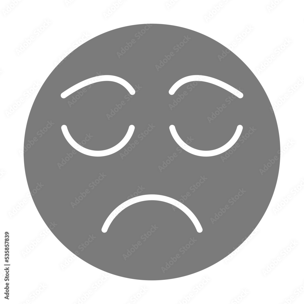 Sad Greyscale Glyph Icon Sad Greyscale Glyph Icon