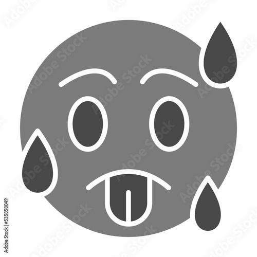 Hot Greyscale Glyph Icon