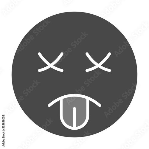 Knocked Out Greyscale Glyph Icon