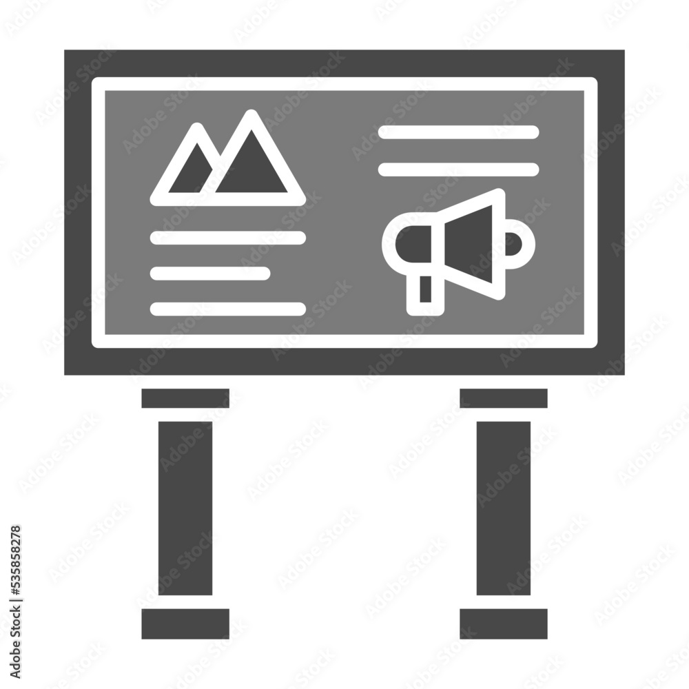 Advertisement Greyscale Glyph Icon Advertisement Greyscale Glyph Icon