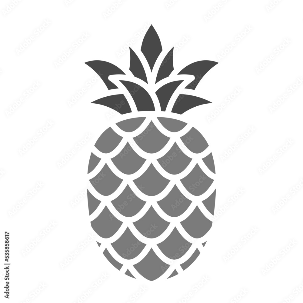 Obraz premium Pine Greyscale Glyph Icon