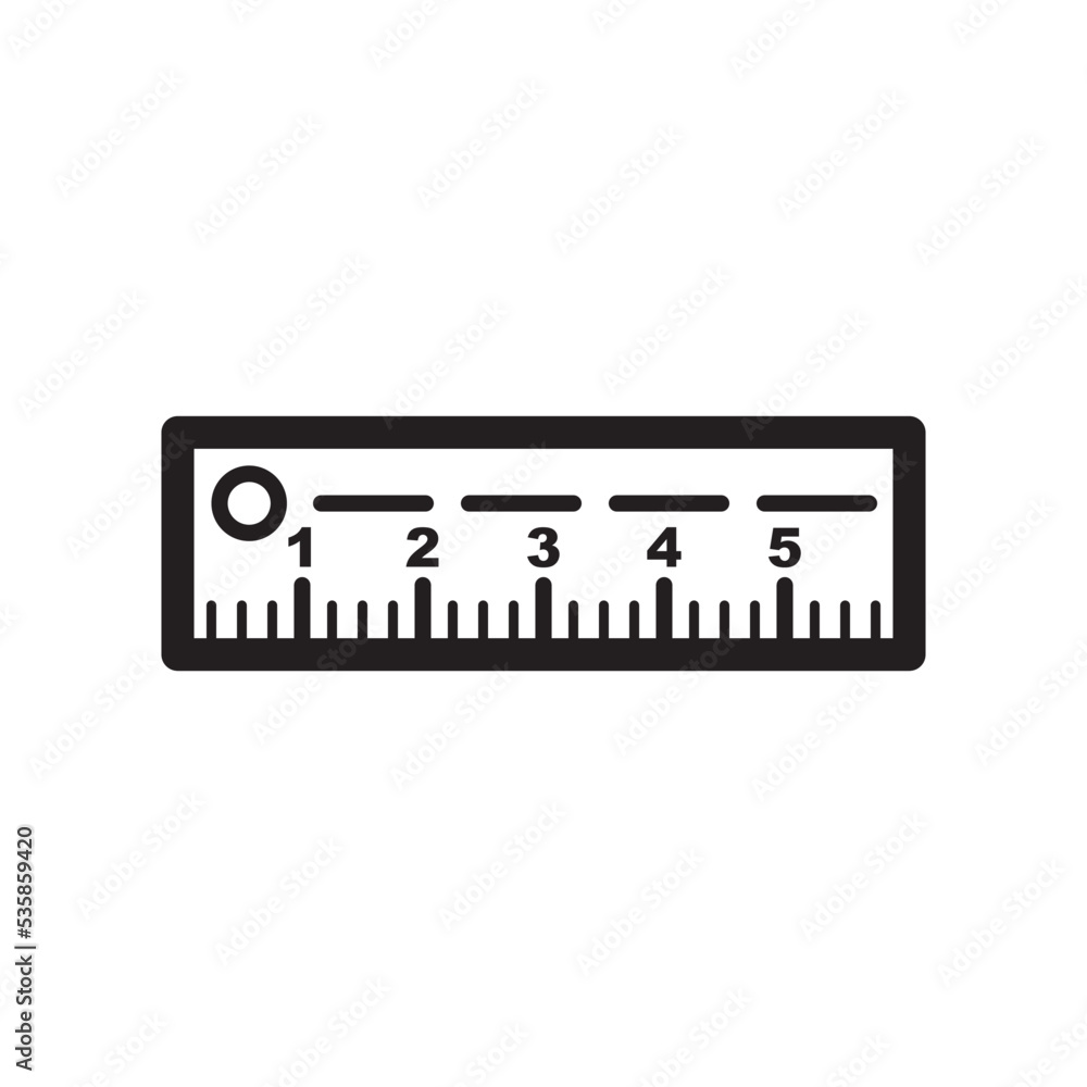 Ruller Stationery Icon Vector Illustration Ruller Stationery Icon Vector Illustration