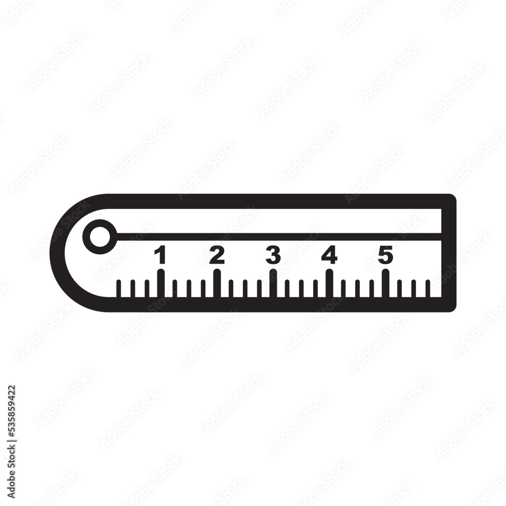Ruller Stationery Icon Vector Illustration Ruller Stationery Icon Vector Illustration