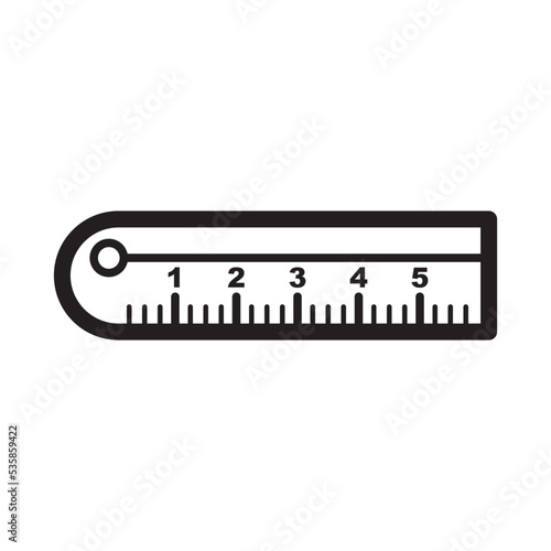 Ruller Stationery Icon Vector Illustration