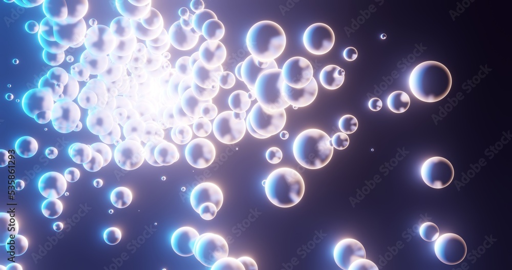 Abstract background silver circles pattern in design 3d rendering