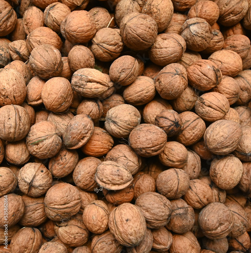 Beautiful close-up of some walnuts