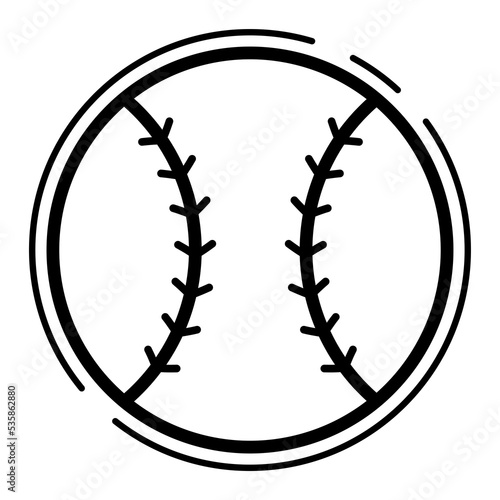 Canvas Print baseball outline icon