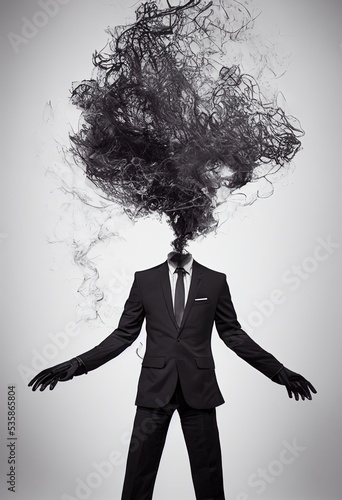 Businessman with burnout