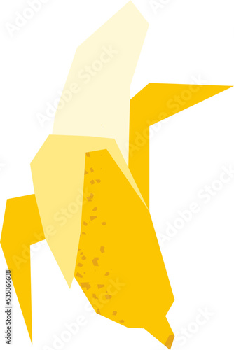banana flat summer tropical fruits vector