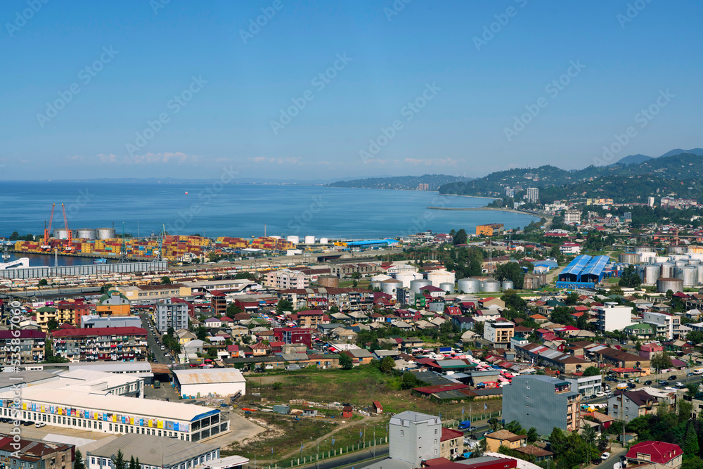 Batumi, Georgia - September 30, 2022: panoramic city view