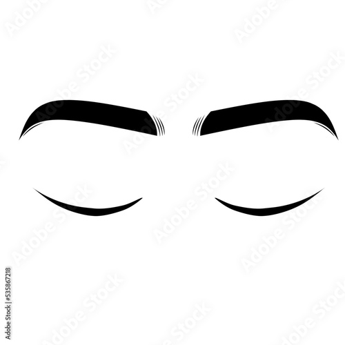 Eyebrow with eyes closed, Sleep eyes, Sleep cute