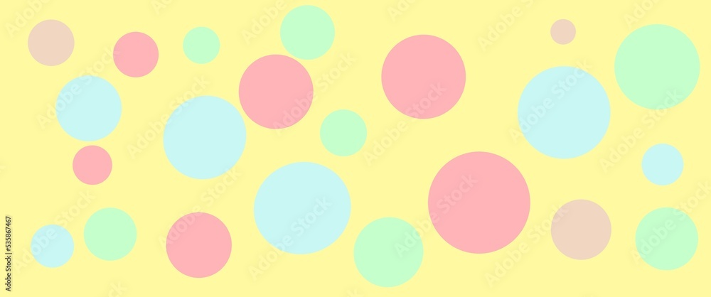 Circles pastel colors background