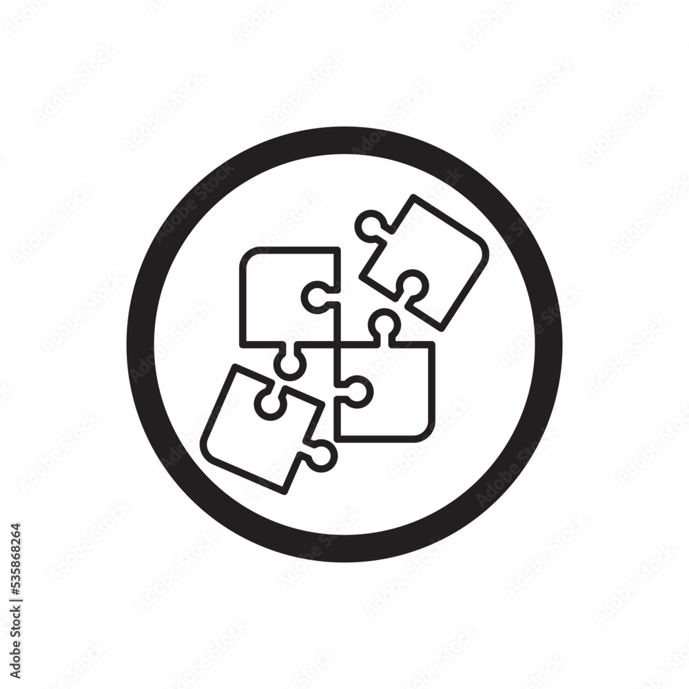 Puzzle Icon Vector Illustration in Trendy Flat design Puzzle Icon Vector Illustration in Trendy Flat design