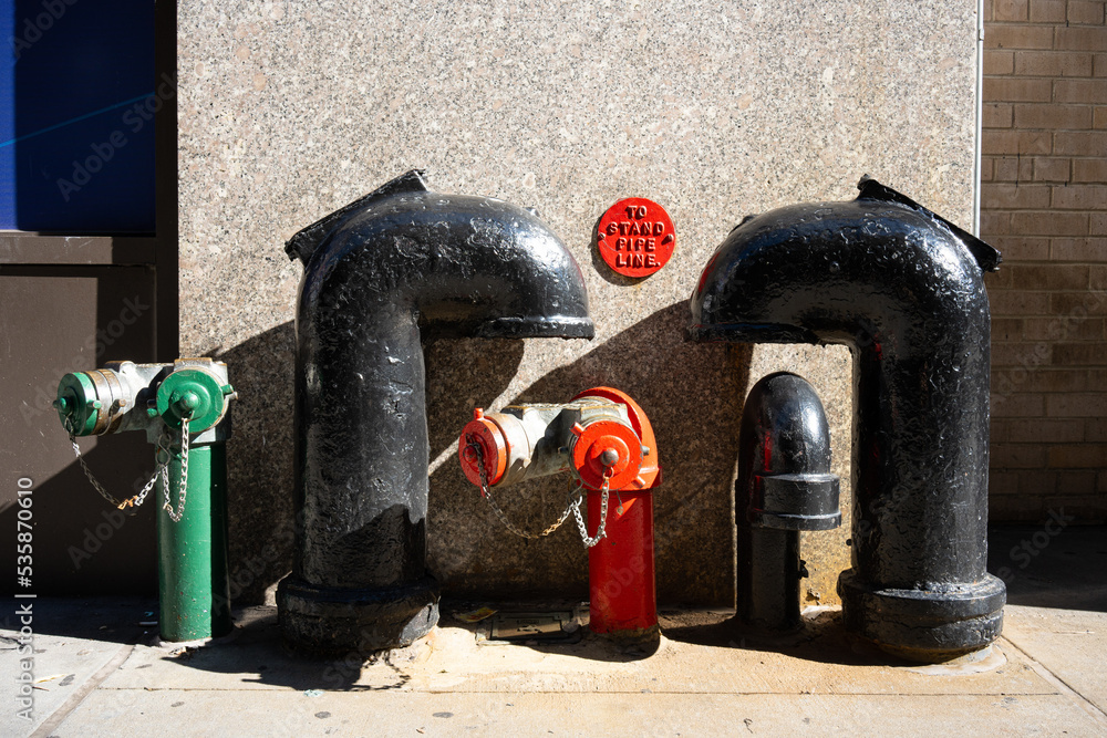 Assorted Pipes, New York City Street Stock Photo Adobe Stock