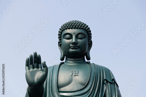 Big Buddha statue under blue sky