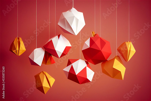 Paper Christmas baubles