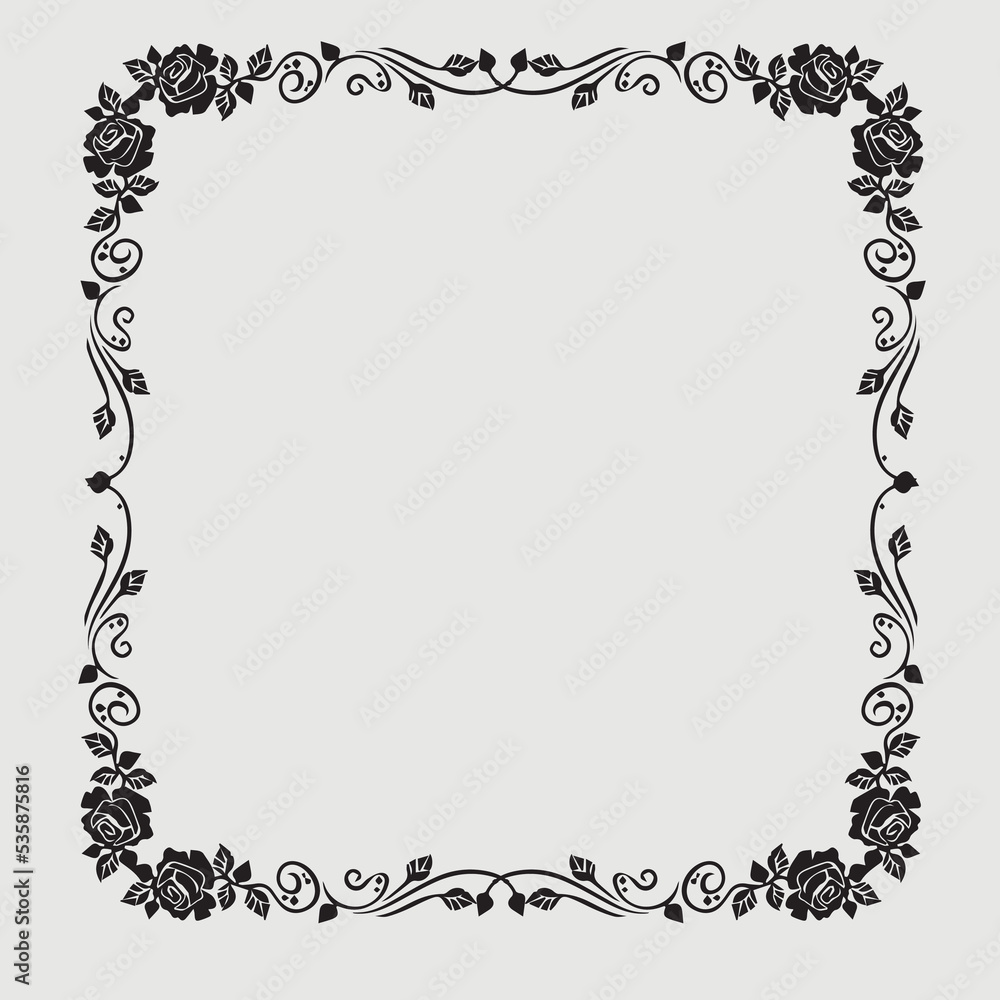Frame, in the style of an ornament, Vector illustration eps 10, Art. Frame, in the style of an ornament, Vector illustration eps 10, Art.