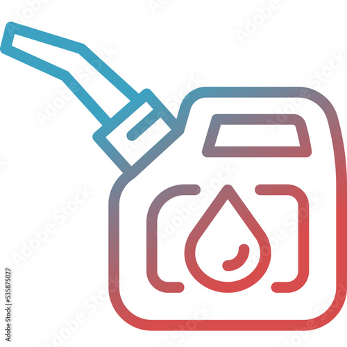 jerrycan  gradient line icon