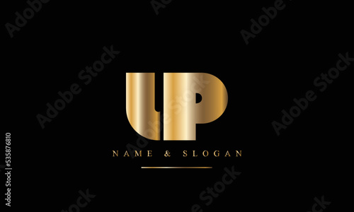 UP, PU, U, P abstract letters logo monogram
