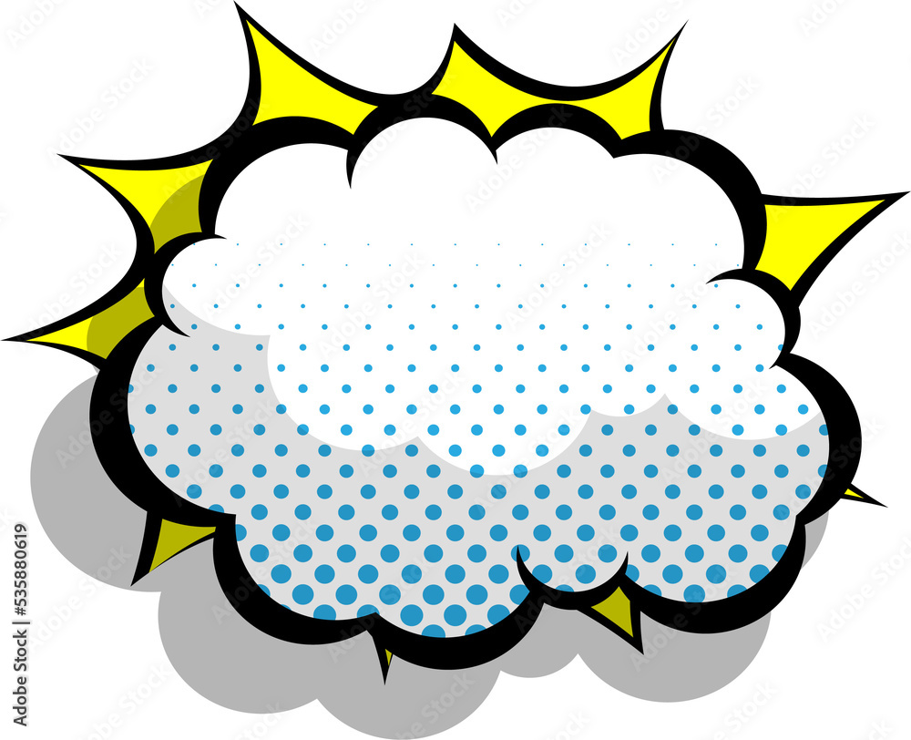 blank boom speech bubble cartoon comic book pop art background vector ...