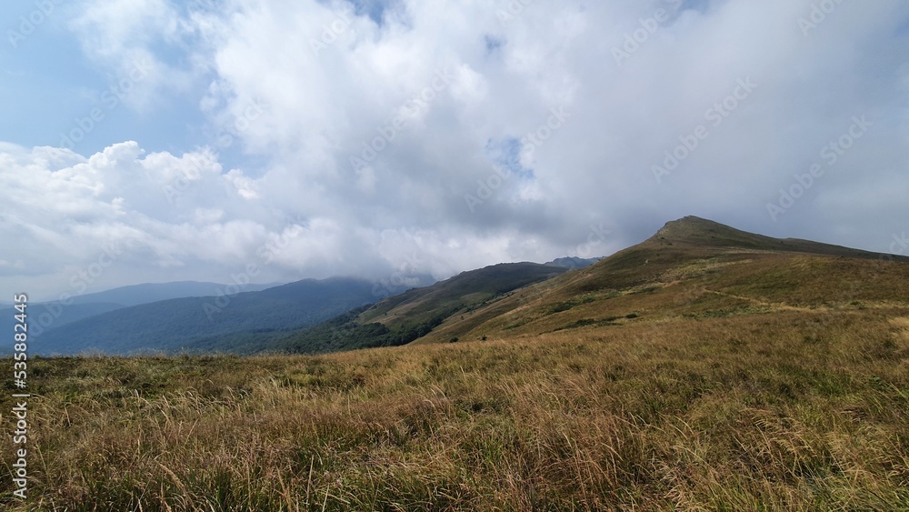 Fototapeta premium Hiking trail in Bieszczady mountain