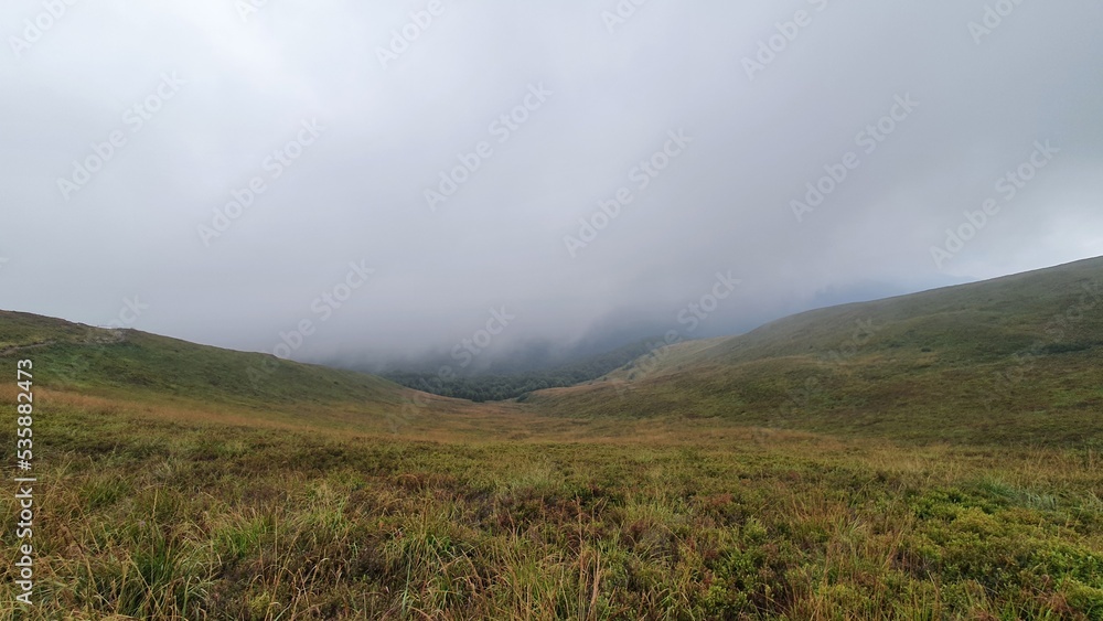 Hiking trail in Bieszczady mountain Hiking trail in Bieszczady mountain