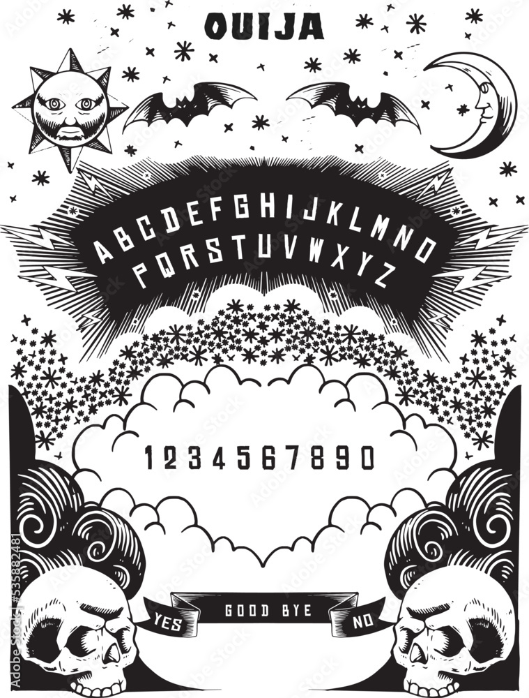 Ouija Board Game Stock Vector | Adobe Stock
