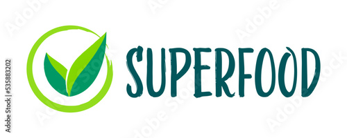 Superfood vector icon stamp badge