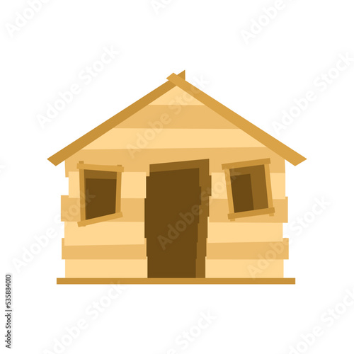 Wooden children's hut Cartoon. Vector illustration
