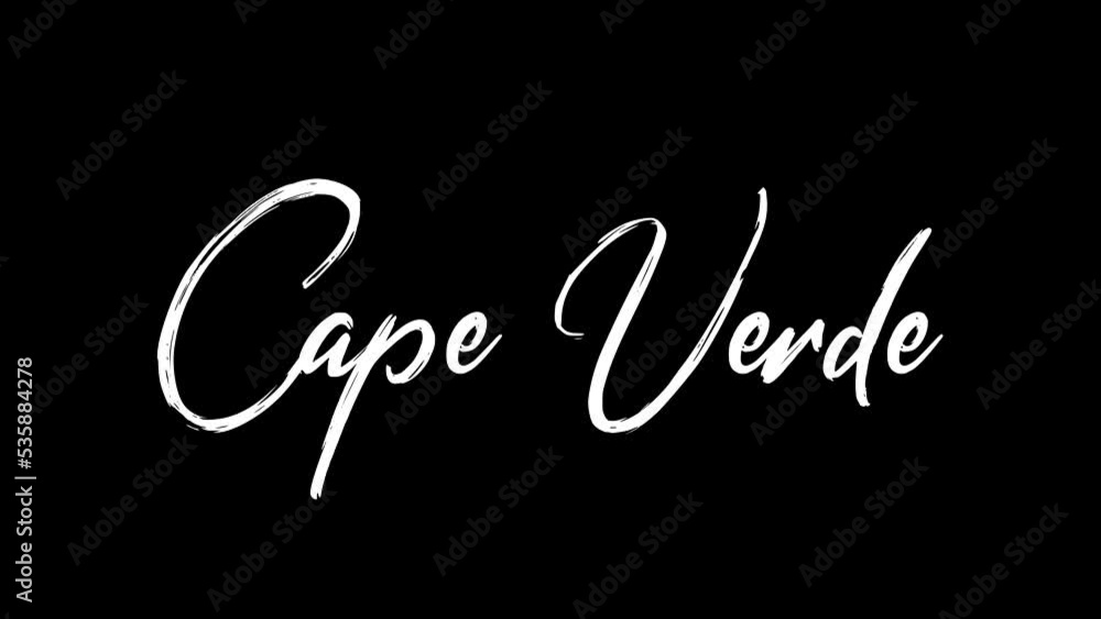 Cape Verde text sketch writing video animation 4K Cape Verde text sketch writing video animation 4K
