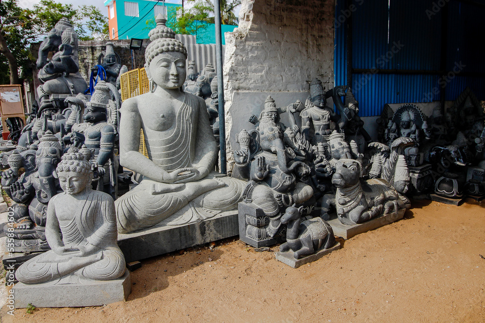 God Stone Statue & Sculptures Indian Hindu Gods Statues unusual