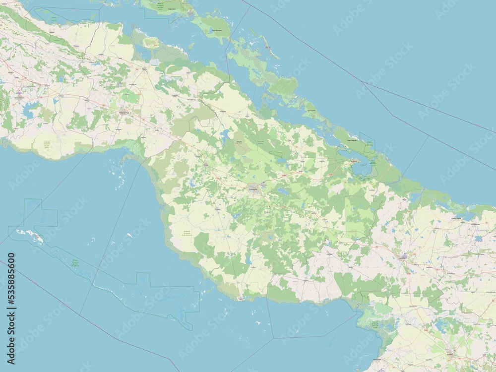 Fototapeta premium Camaguey, Cuba. OSM. No legend