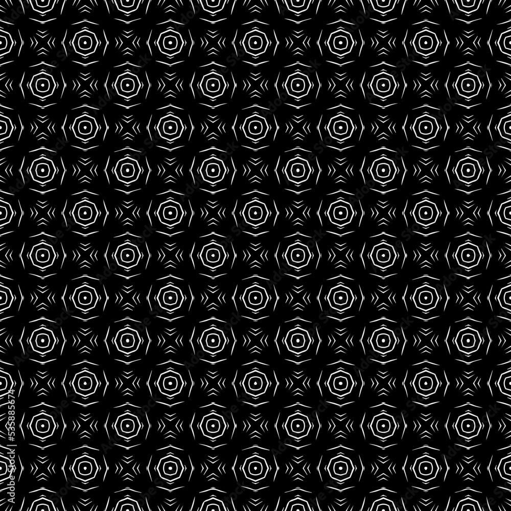 Black and white seamless abstract pattern. Background and backdrop. Grayscale ornamental design. Mosaic ornaments. Vector graphic illustration. EPS10. Black and white seamless abstract pattern. Background and backdrop. Grayscale ornamental design. Mosaic ornaments. Vector graphic illustration. EPS10.